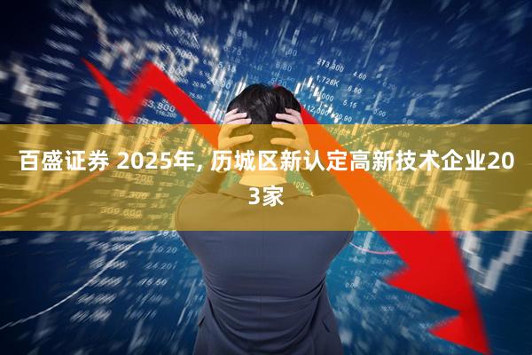 百盛证券 2025年, 历城区新认定高新技术企业203家