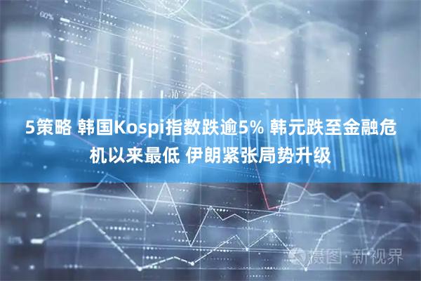 5策略 韩国Kospi指数跌逾5% 韩元跌至金融危机以来最低 伊朗紧张局势升级